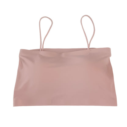 Short Seamless Ice Silk Camisole with Chest Pads, Comfortable and Breathable, No Rims, Beautiful Back Intimates, Bottoming Wrap, Breast Tube Top