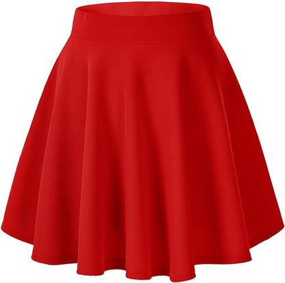 Short skirt with a trumpet-shaped hemline