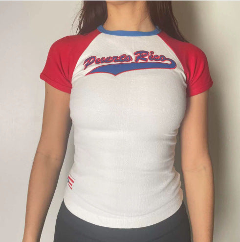 Short-sleeve round neck