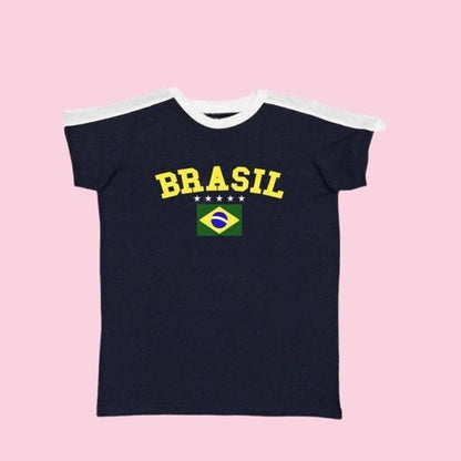 Short-sleeve round neck