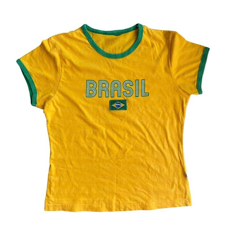 Short-sleeve round neck