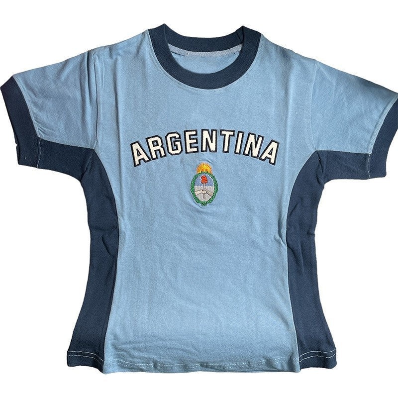 Short-sleeve round neck