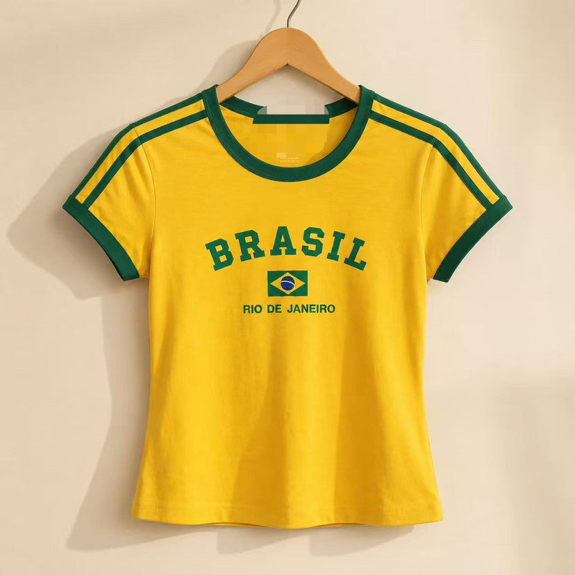 Short-sleeve round neck