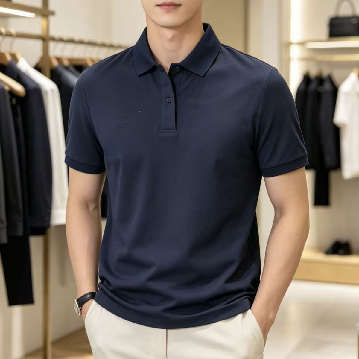 Short Sleeve Summer Turn-Down Collar Casual