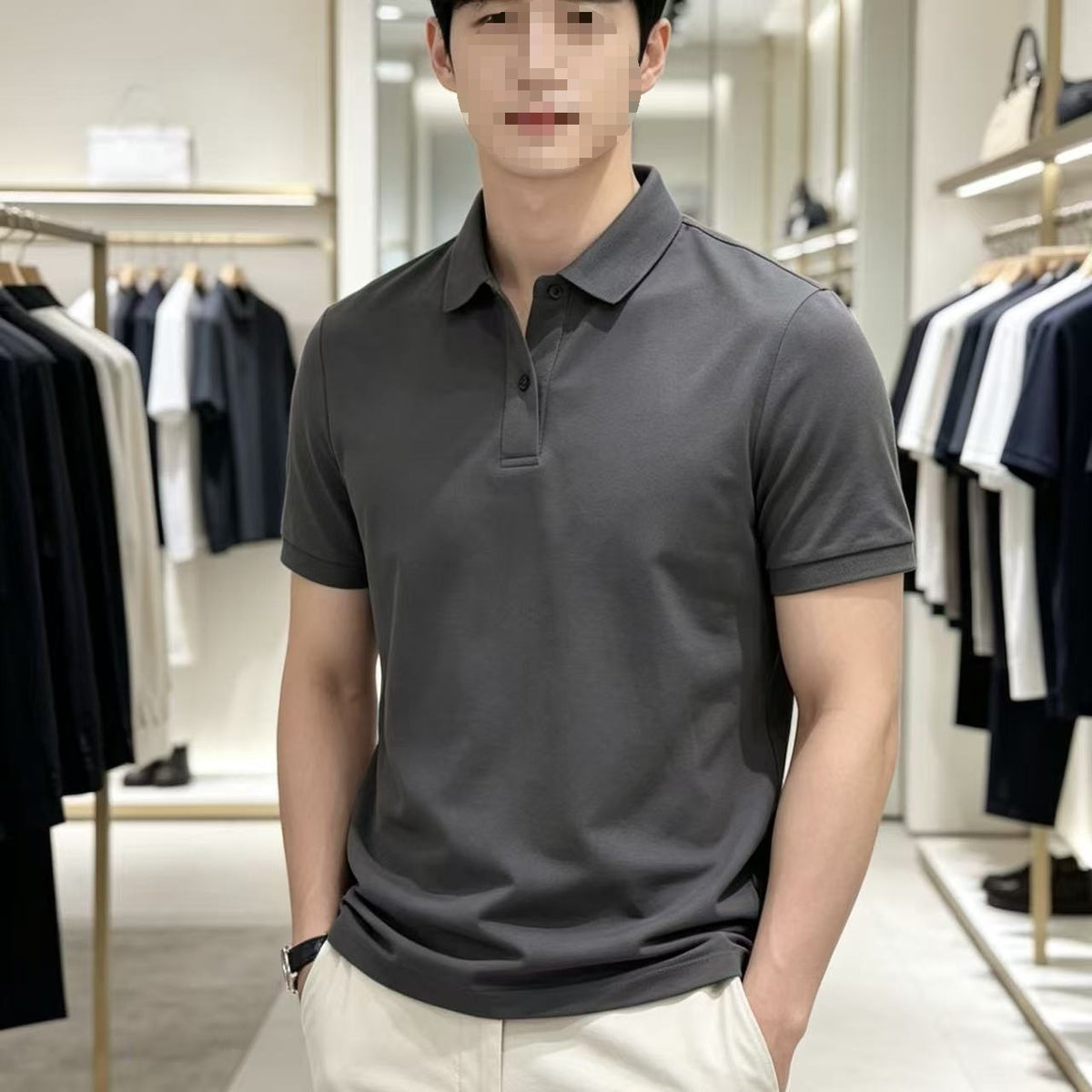 Short Sleeve Summer Turn-Down Collar Casual