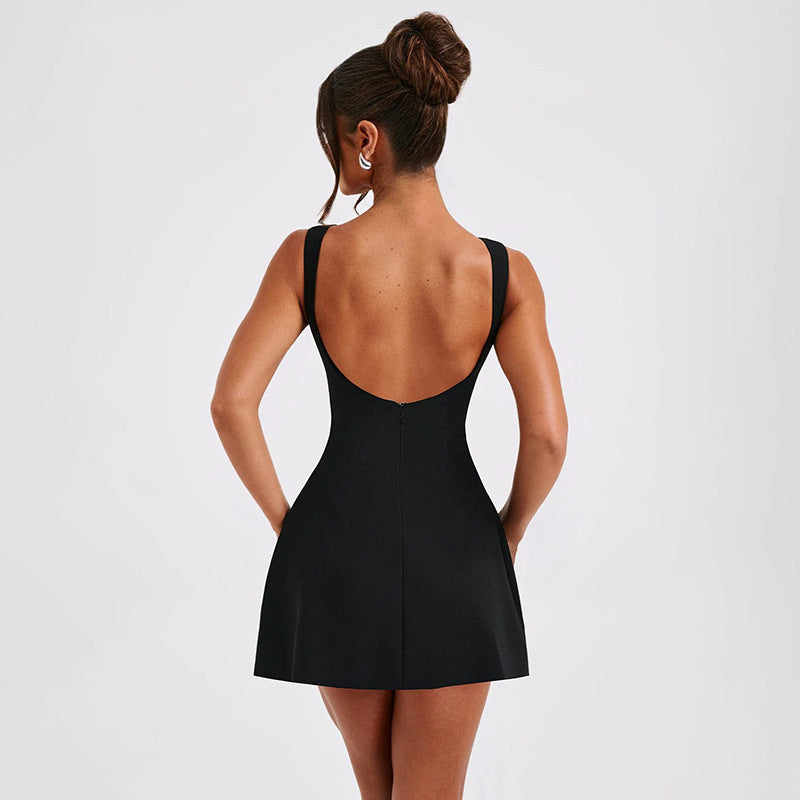 Short-sleeved basic dress