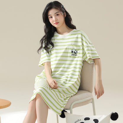Short-Sleeved Casual Nightgown