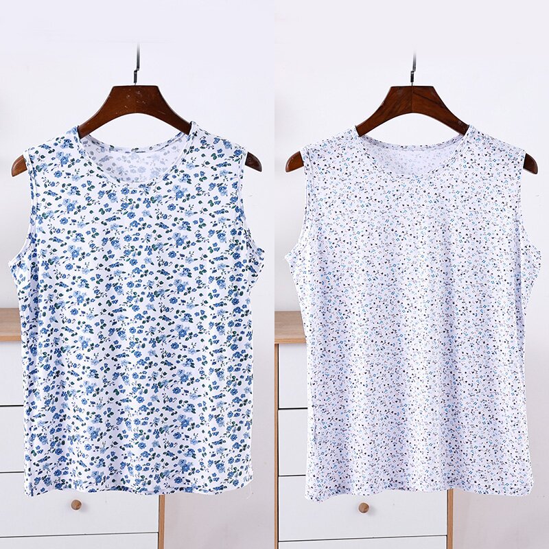 Short-sleeved mom-style tank top for women
