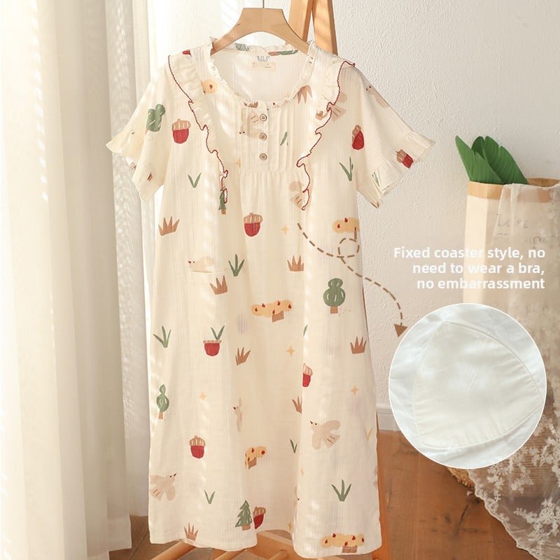 Short-sleeved nightgown