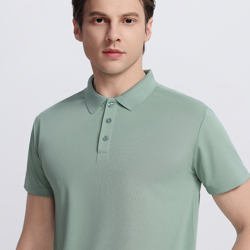 Short-sleeved plain-colored casual T-shirt