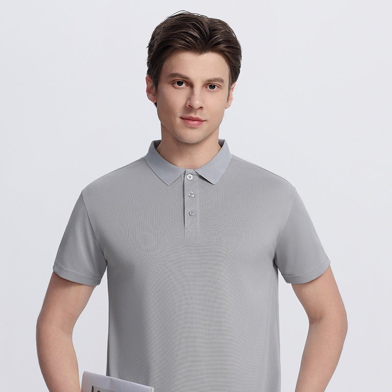 Short-sleeved plain-colored casual T-shirt