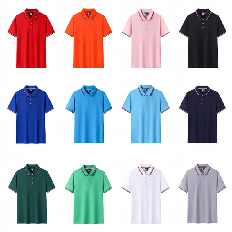 Short-sleeved polo shirt for men's summer workwear