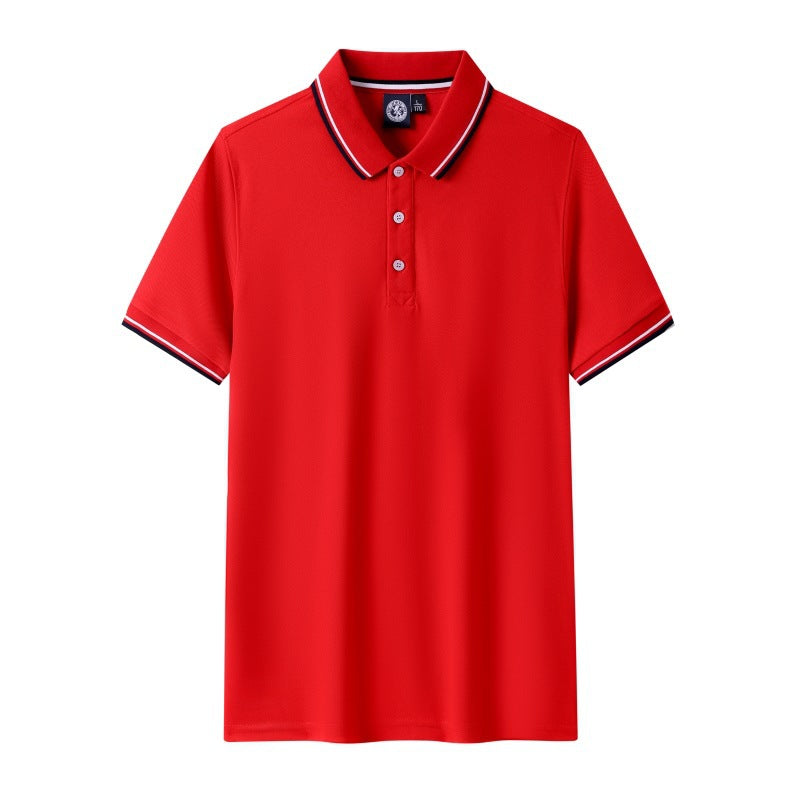 Short-sleeved polo shirt for men's summer workwear