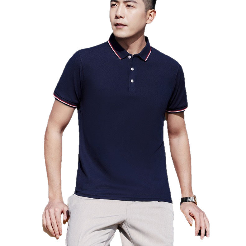 Short-sleeved polo shirt for men's summer workwear