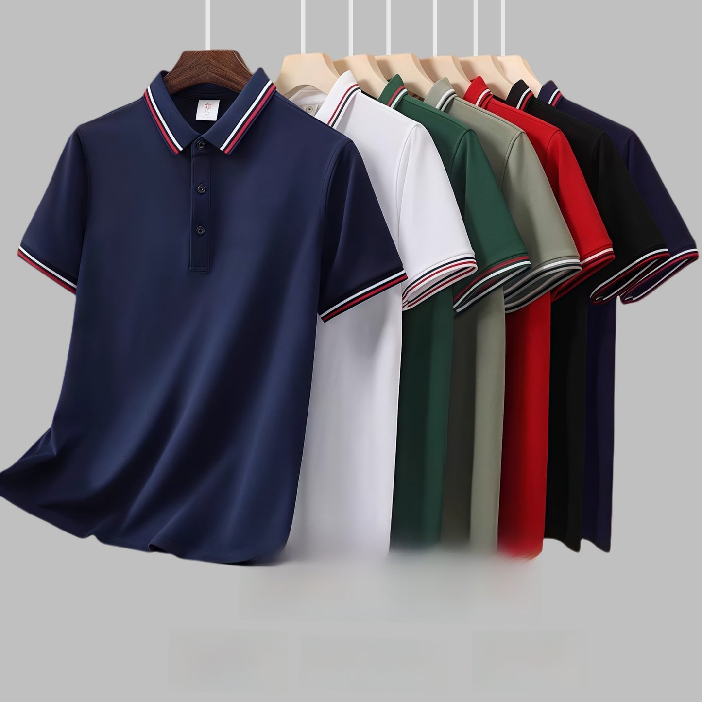 Short-sleeved polo shirt for men's summer workwear