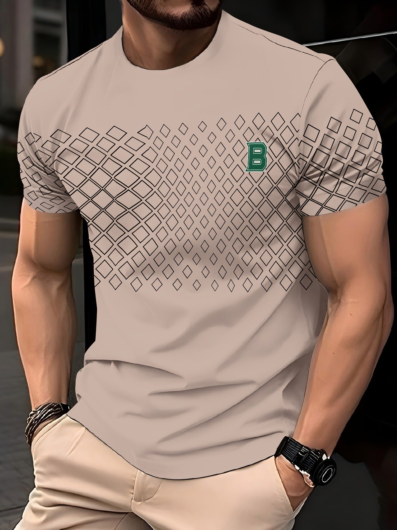 Short-Sleeved Printed T-Shirt Tops