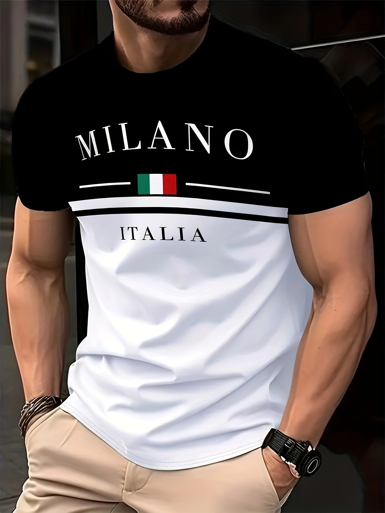 Short-Sleeved Printed T-Shirt Tops