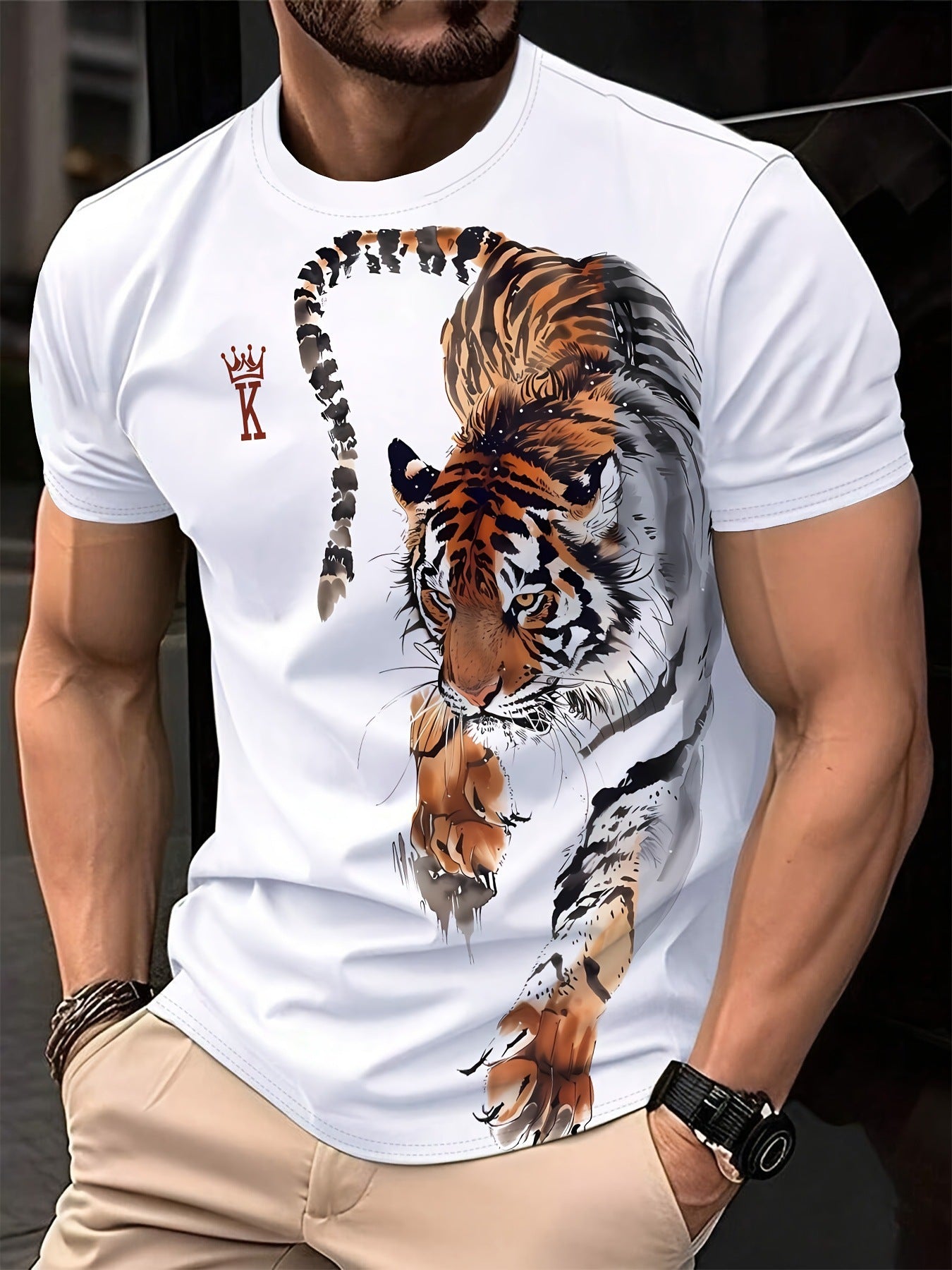 Short-Sleeved Printed T-Shirt Tops