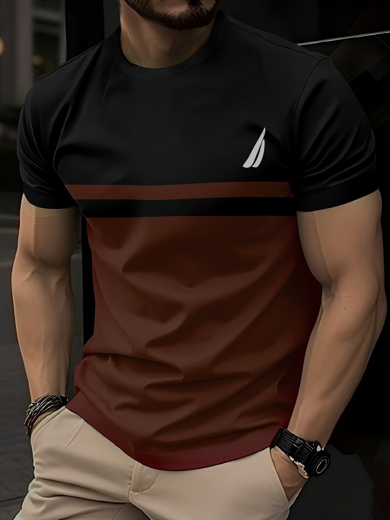 Short-Sleeved Printed T-Shirt Tops