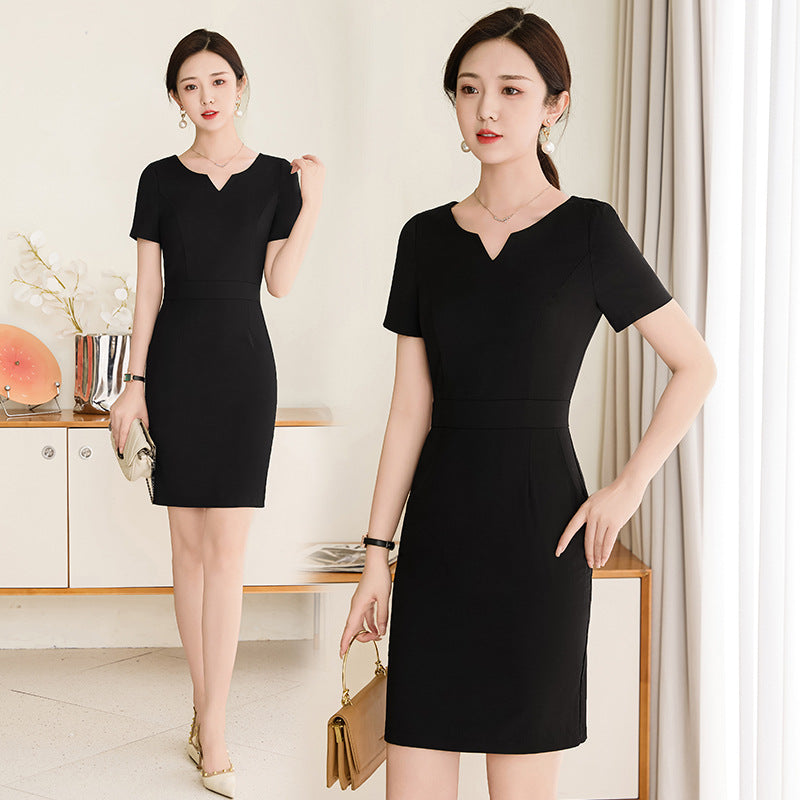 Short-sleeved Professional Women's Dress