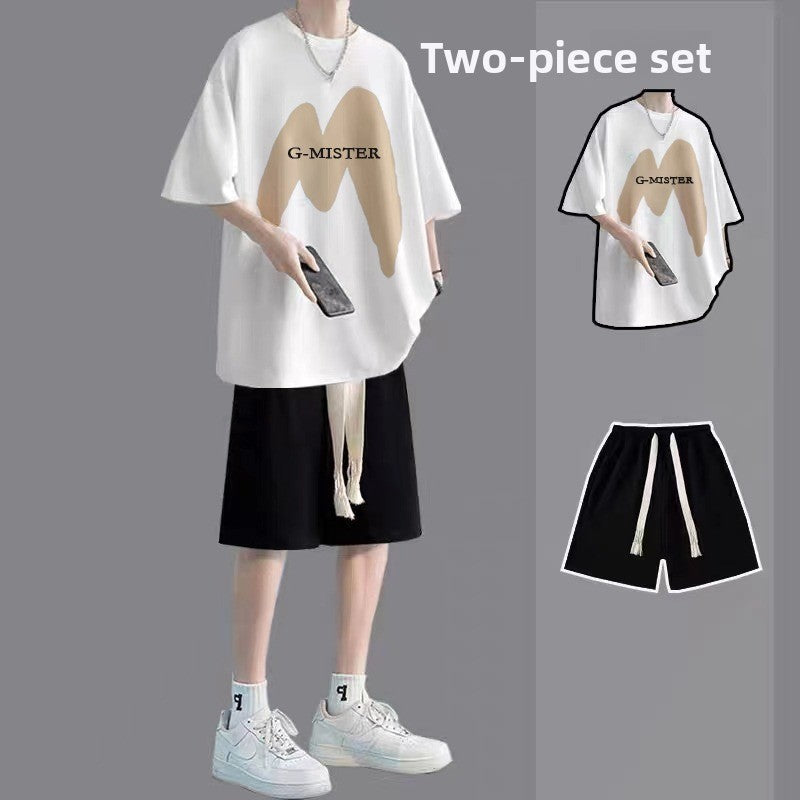 Short-sleeved T-shirt summer set for men