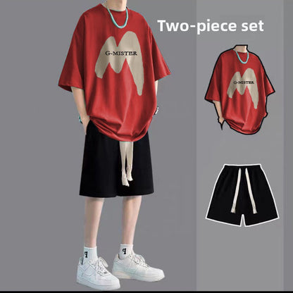 Short-sleeved T-shirt summer set for men