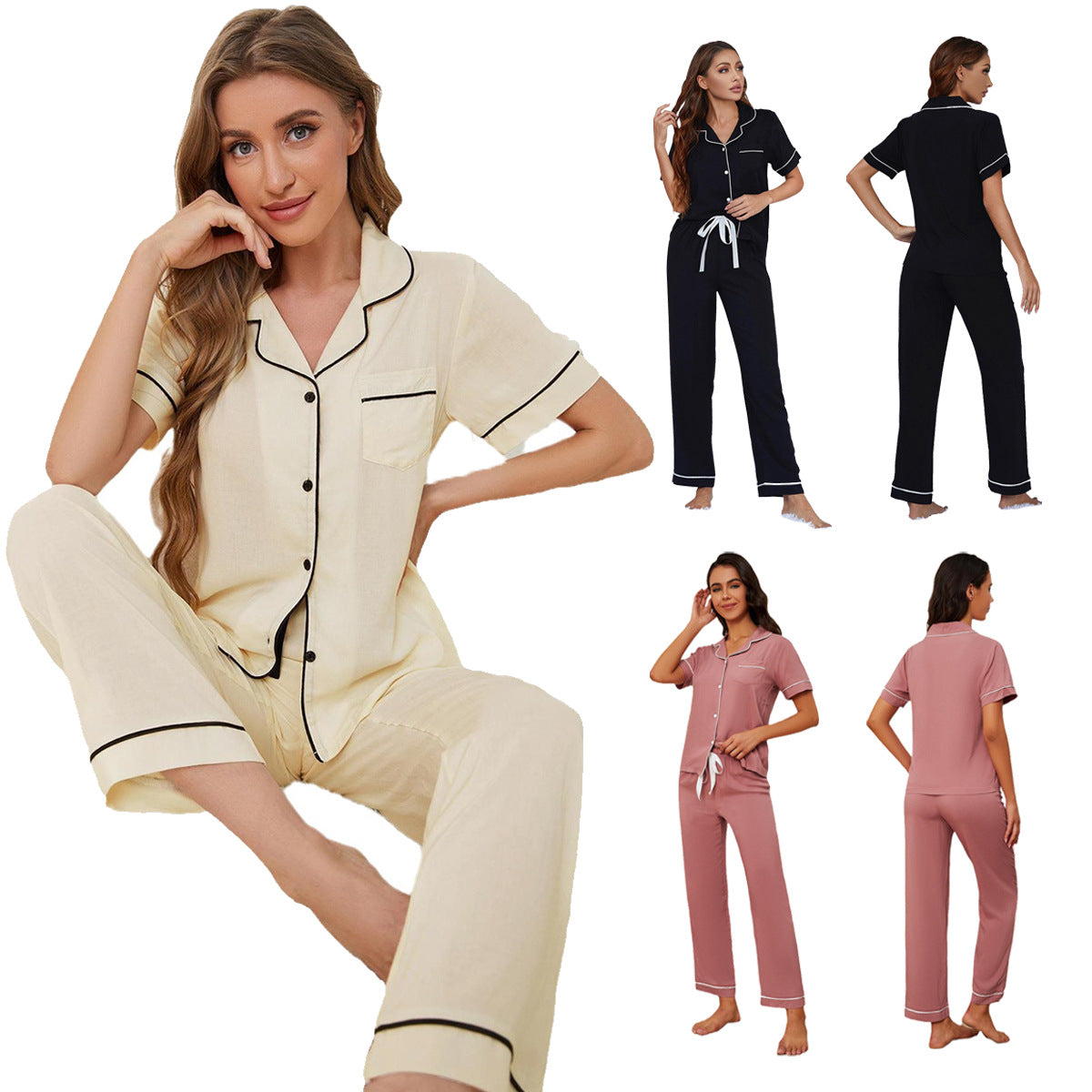 Short-sleeved trousers two-piece home suit