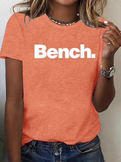 Short-sleeved women's t-shirt with a round neckline