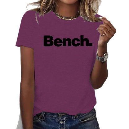 Short-sleeved women's t-shirt with a round neckline