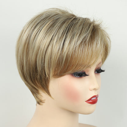 Short Straight Synthetic Wig with Side Bangs