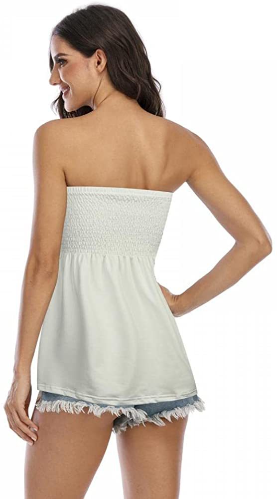 Short strapless tank top for women