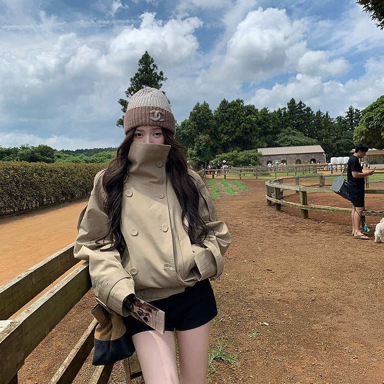 Short Vertical Collar Coat