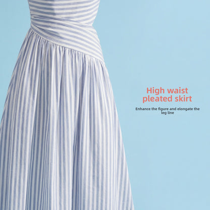 Shoulder Design Waist-Exposing Dress