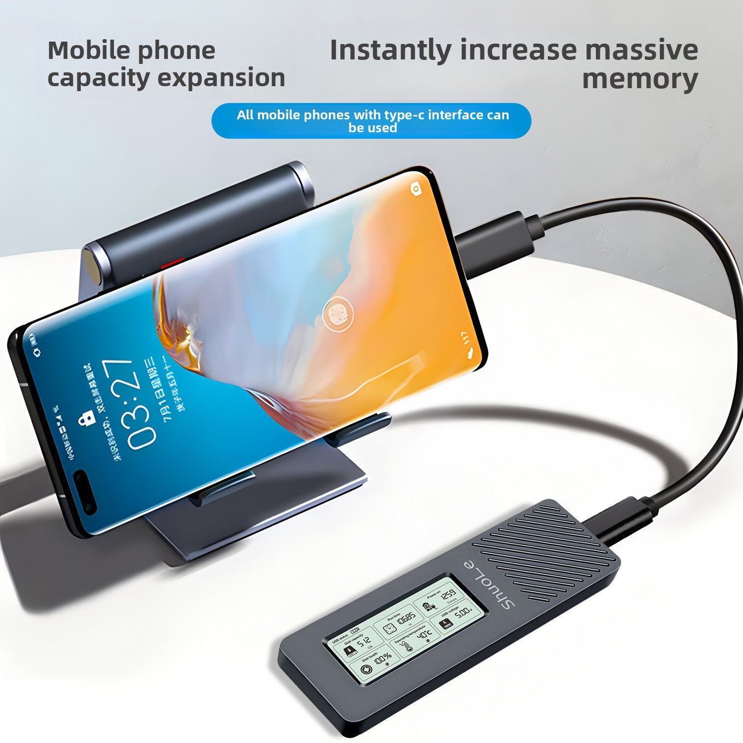 Shuole Digital Display NVME Hard Disk Enclosure