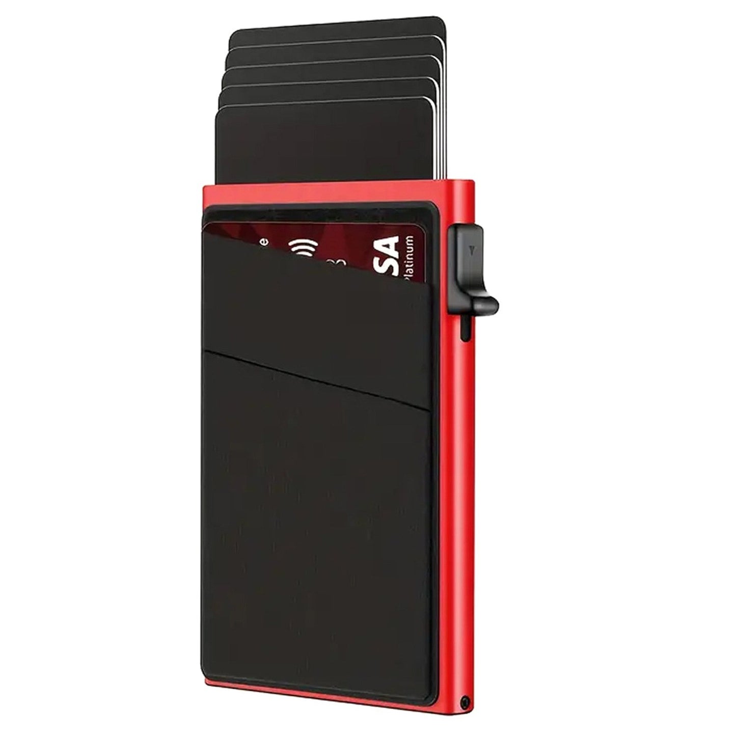 Side Button Aluminum RFID Card Holder