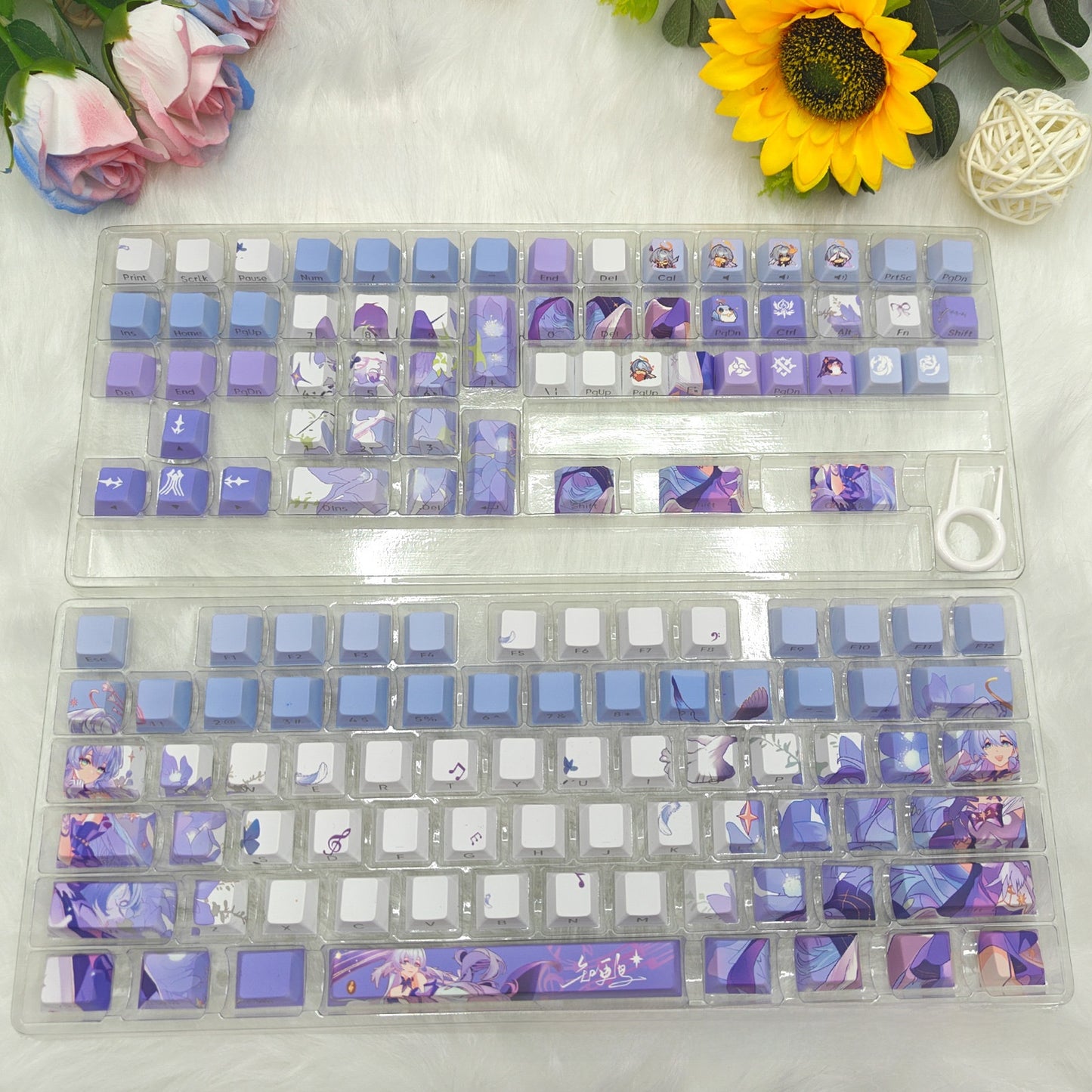 Side-Engraved Translucent PBT Mechanical Keyboard Keycaps