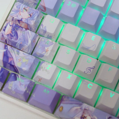 Side-Engraved Translucent PBT Mechanical Keyboard Keycaps