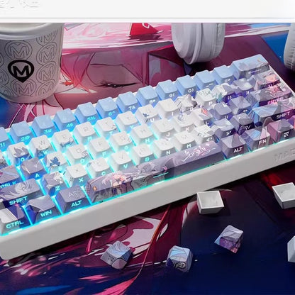 Side-Engraved Translucent PBT Mechanical Keyboard Keycaps