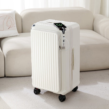 Side-open the chubby suitcase