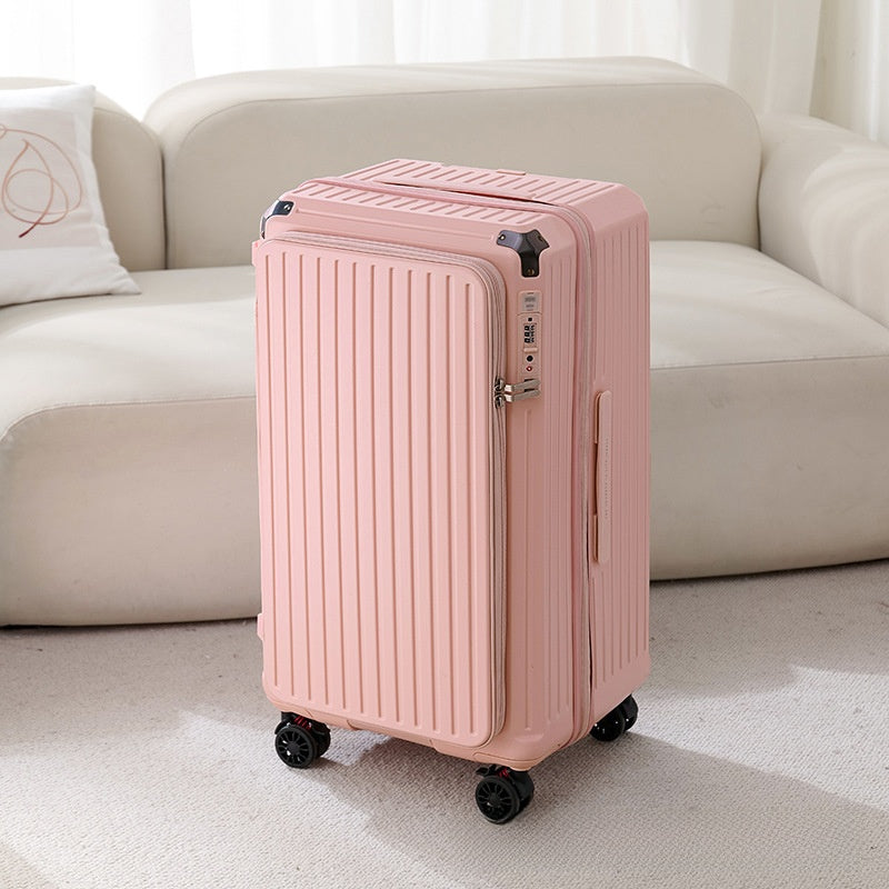 Side-open the chubby suitcase