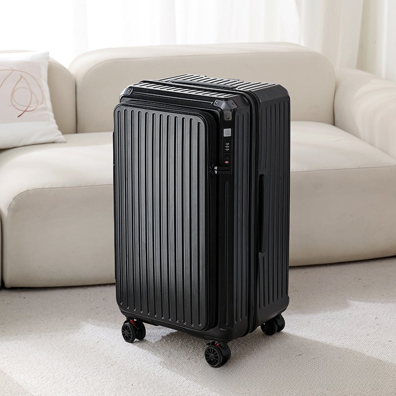 Side-open the chubby suitcase