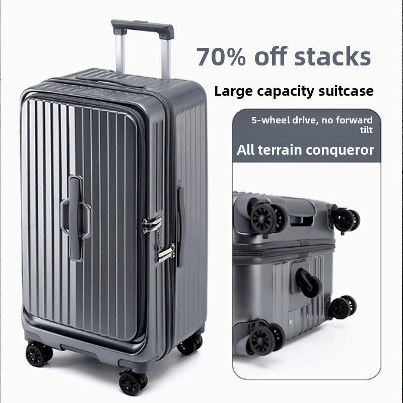 Side Opening Travel Suitcase with TSA Lock