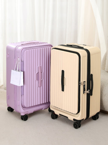 Side Opening Travel Suitcase with TSA Lock