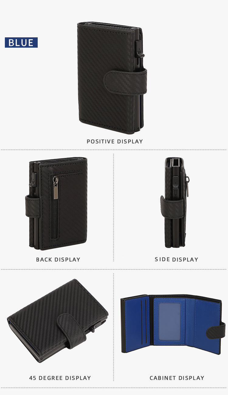 Side-push automatic pop-up card holder