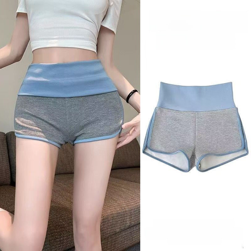 Side Striped High Waist Yoga Shorts