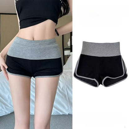 Side Striped High Waist Yoga Shorts