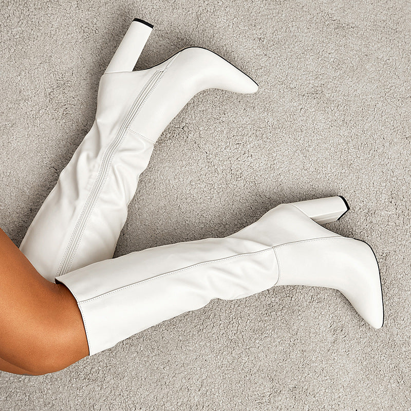 Side zipper of mid-calf boots