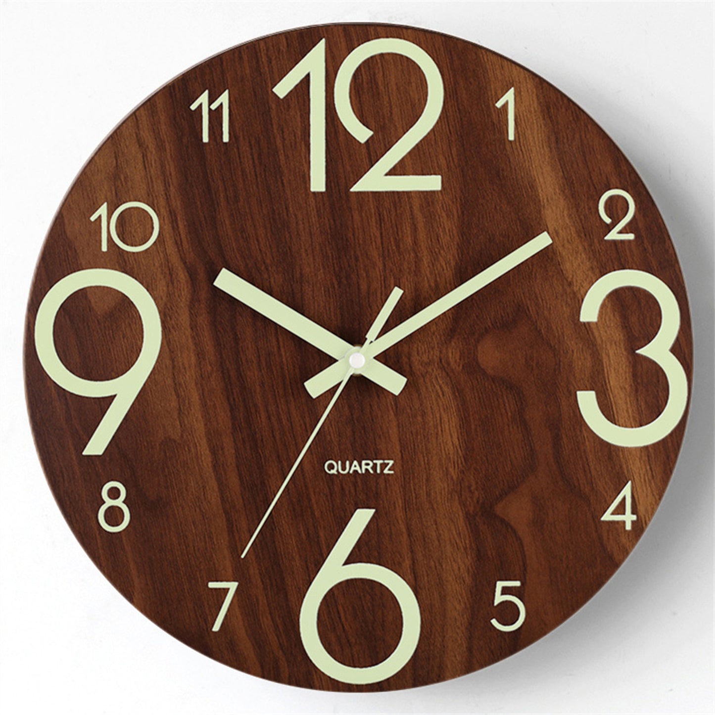 Silent Luminous Wooden Wall Clock