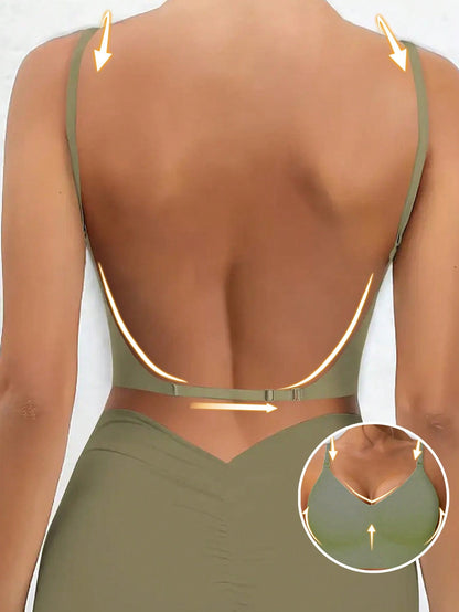 Silent sheer backless lingerie
