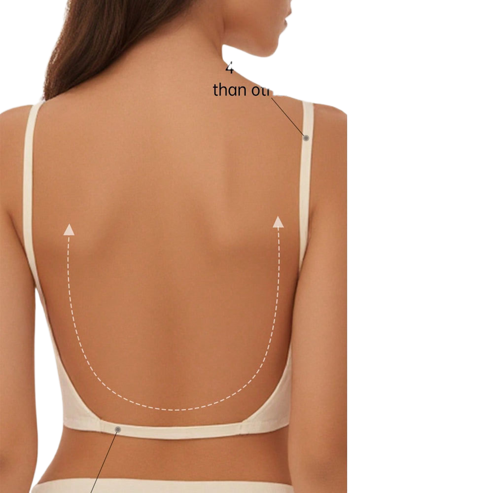 Silent sheer backless lingerie